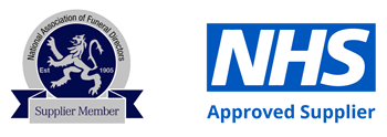 NHS and National Association of Funeral Directors Supplier Member logos